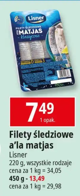 E.Leclerc Filety śledziowe wiejskie Lisner oferta