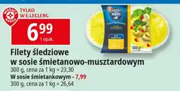 E.Leclerc Filety śledziowe w sosie śmietankowo-musztardowym Wiodąca Marka Ronde Des Mers oferta