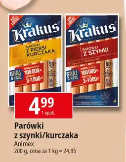 E.Leclerc Parówki z piersi kurczaka Krakus Animex oferta