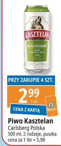E.Leclerc Piwo Kasztelan Niepasteryzowane oferta