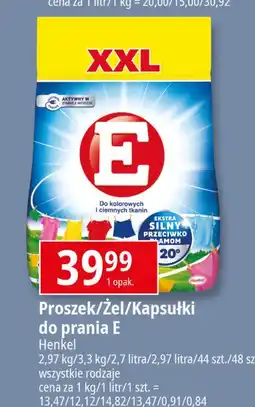 E.Leclerc Proszek do prania kolorowych i ciemnych tkanin E oferta