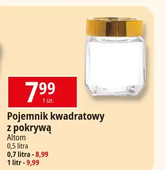 E.Leclerc Pojemnik kwadratowy ze złotą pokrywką 1 l Altom oferta