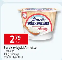 E.Leclerc Serek wiejski z serem ricotta Hochland Almette oferta