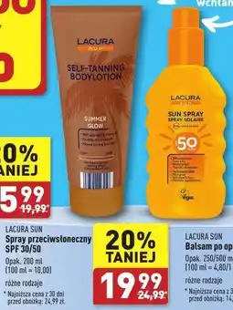 ALDI Spray przeciwsłoneczny spf 50 Lacura Sun oferta