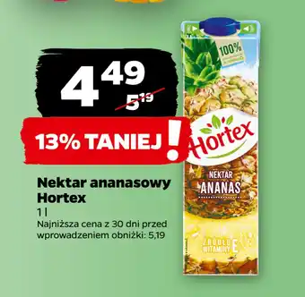 Netto Nektar ananasowy Hortex oferta