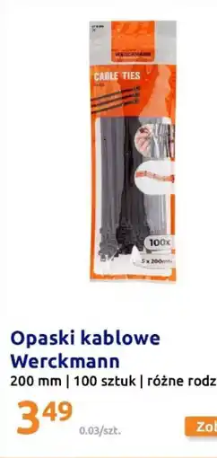 Action Opaski kablowe Werckmann 200 mm 100 sztuk oferta