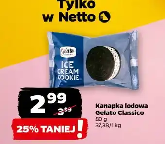 Netto Lodowa kanapka cookie Gelato Classico oferta