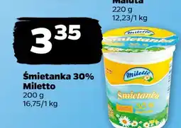 Netto Śmietanka 30% Miletto oferta