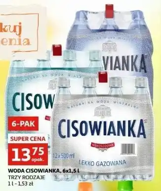 Auchan Woda lekko gazowana Cisowianka oferta