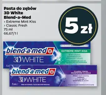 Netto Pasta do zębów extreme mint kiss Blend-A-Med 3D White oferta