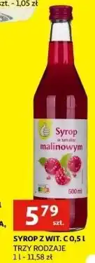 Auchan Syrop o smaku malinowym Podniesiony Kciuk oferta