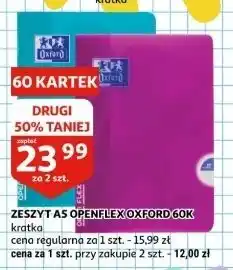 Auchan Zeszyt a5/60 kartek Oxford oferta