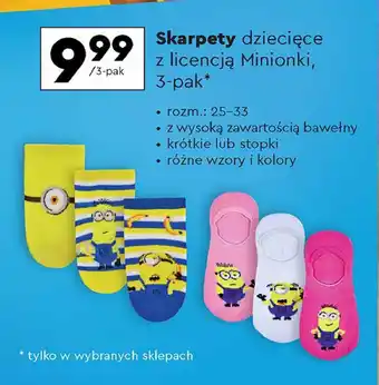 Biedronka Skarpetki dziecięce minionki oferta
