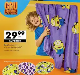 Biedronka Koc 130 x 160 cm minionki oferta
