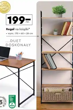 Biedronka Regał na książki 170 x 60 28 cm oferta