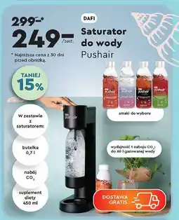 Biedronka Saturator pushair czarny Dafi oferta