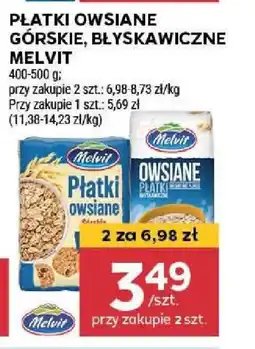PŁATKI OWSIANE GÓRSKIE, BŁYSKAWICZNE MELVIT 400-500 g
