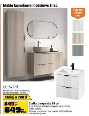 OBI Szafka z umywalką Cersanit oferta