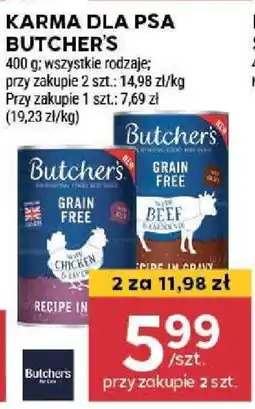 Stokrotka KARMA DLA PSA BUTCHER'S 400 g oferta