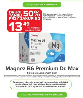Drogeria Dr.Max Magnez B6 Premium Dr. Max 50 tabletek oferta