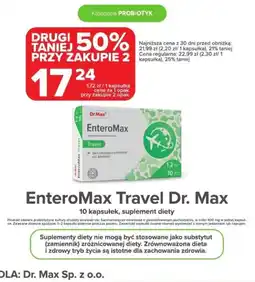 Drogeria Dr.Max EnteroMax Travel Dr. Max 10 kapsułek oferta
