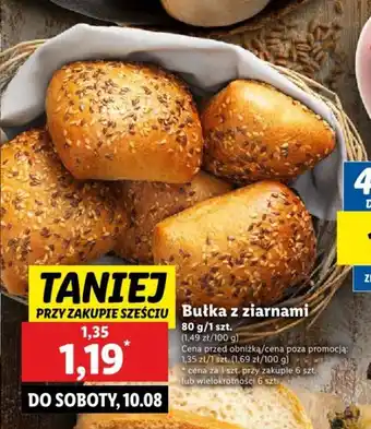 Lidl Bułka z ziarnami 80 g oferta