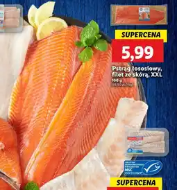 Lidl Pstrąg łososiowy, filet ze skórą, XXL 100 g oferta