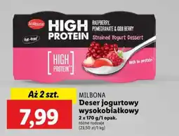 Lidl MILBONA Deser jogurtowy wysokobiałkowy 2 x 170 g oferta