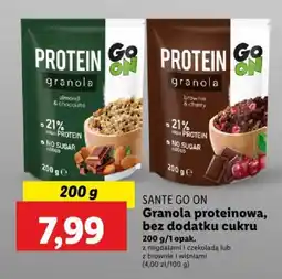 Lidl SANTE GO ON Granola proteinowa, bez dodatku cukru 200 g oferta