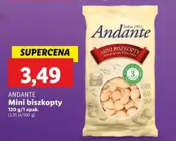 Lidl ANDANTE Mini biszkopty 120 g oferta