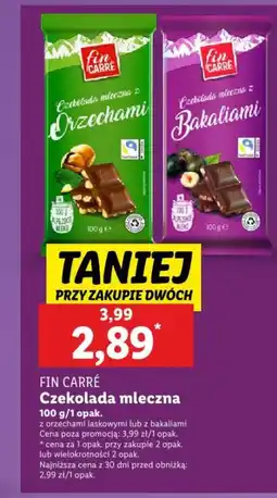 Lidl FIN CARRÉ Czekolada mleczna 100 g oferta