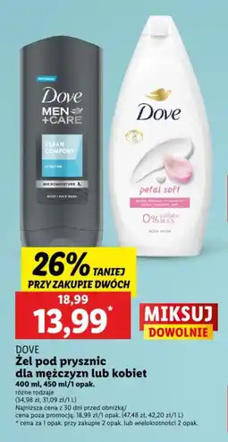DOVE Żel pod prysznic dla mężczyzn lub kobiet 400 ml, 450 ml