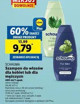 Lidl SCHAUMA Szampon do włosów dla kobiet lub dla mężczyzn 400 ml oferta
