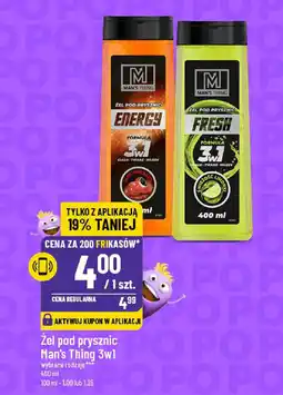 Polomarket Zel pod prysznic Man's Thing 3w1, 400 ml oferta