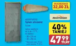 ALDI ADVENTURIDGE Śpiwór ultralekki oferta
