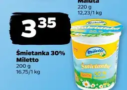 Netto Śmietanka 30 % Miletto oferta
