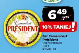 Netto Ser pleśniowy camembert naturalny President oferta