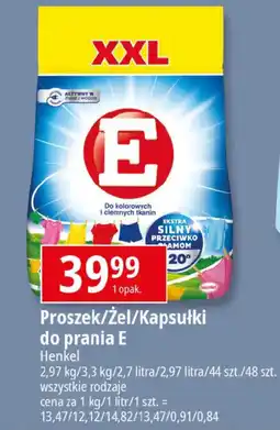 E.Leclerc Proszek/Żel/Kapsułki do prania E Henkel 2,97 kg/3,3 kg/2,7 l/2,97 l/44 szt./48 szt. oferta