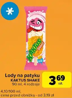 Carrefour Lody na patyku KAKTUS SHAKE 90ml oferta