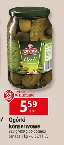 E.Leclerc Ogórki konserwowe 880 g/480 g oferta