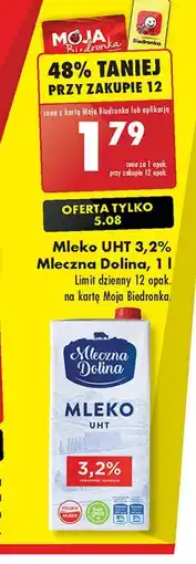 Biedronka Mleko 3.2% Mleczna Dolina oferta