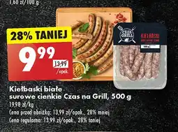 Biedronka Kiełbaski surowe białe cienkie Czas Na Grill oferta