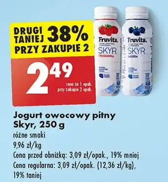 Biedronka Jogurt jagoda Fruvita Skyr oferta