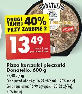 Biedronka Pizza kurczak i pieczarki Donatello oferta