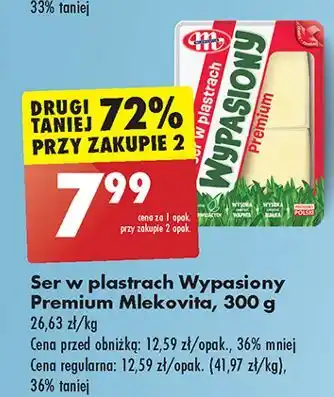 Biedronka Ser żółty premium plastry Mlekovita Wypasiony oferta