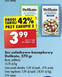 Biedronka Ser sałatkowy typu greckiego półtłusty Delikate oferta