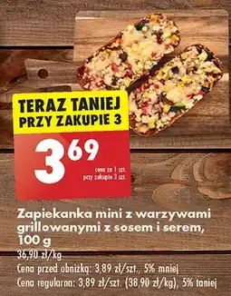 Biedronka Zapiekanka mini z warzywami grillowanymi sosem i serem oferta