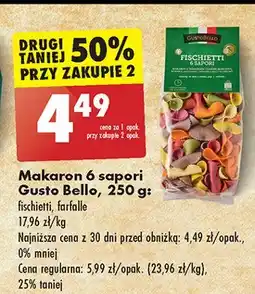 Biedronka Makaron 6 sapori farfalle Gustobello oferta