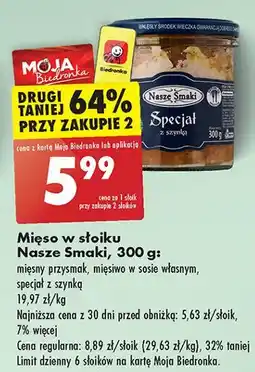Biedronka Mięsny przysmak Nasze Smaki oferta