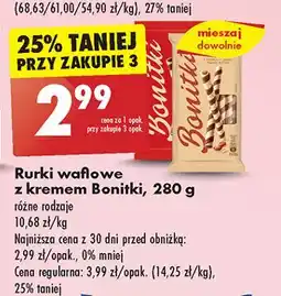 Biedronka Rurki z kremem czekoladowym Bonitki oferta
